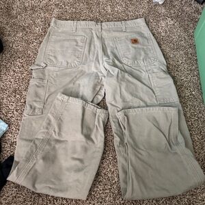 Carhartt Tan Cargo Pants Sturdy Cotton Workwear